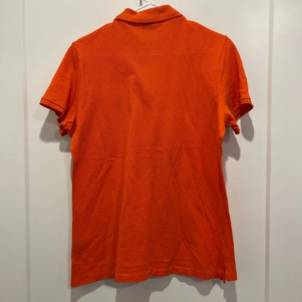 Ralph Lauren Youth XL Orange Skinny Polo Shirt Short Sleeve Cotton Mesh Pony